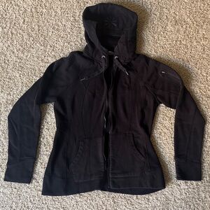 Athleta Black full zip Hooded Jacket sweatshirt